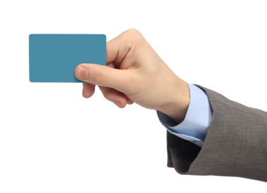 The man's hand shows a card clipart