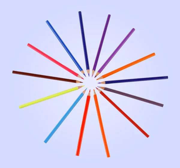 stock image Circle from colour pencils
