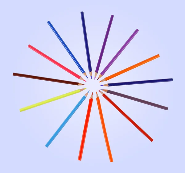 Stock image Circle from colour pencils