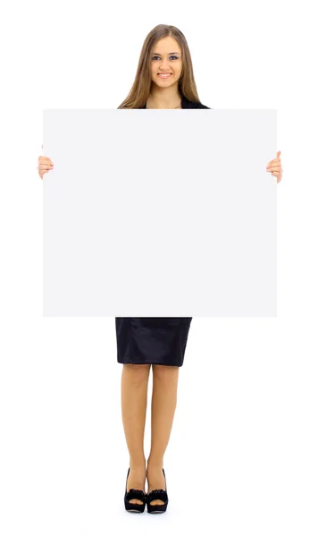 Biznes kobieta na białym tle — Zdjęcie stockowe