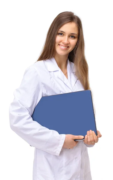 Läkaren på en vit bakgrund — Stockfoto