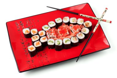 Sushi in the shape of fish clipart