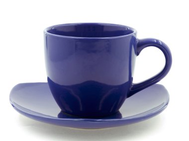 A Dark Blue Cup on a Saucer clipart