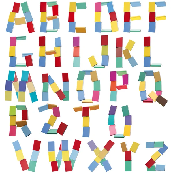 Illustratie Alfabet Met Boeken Letters — Stockfoto