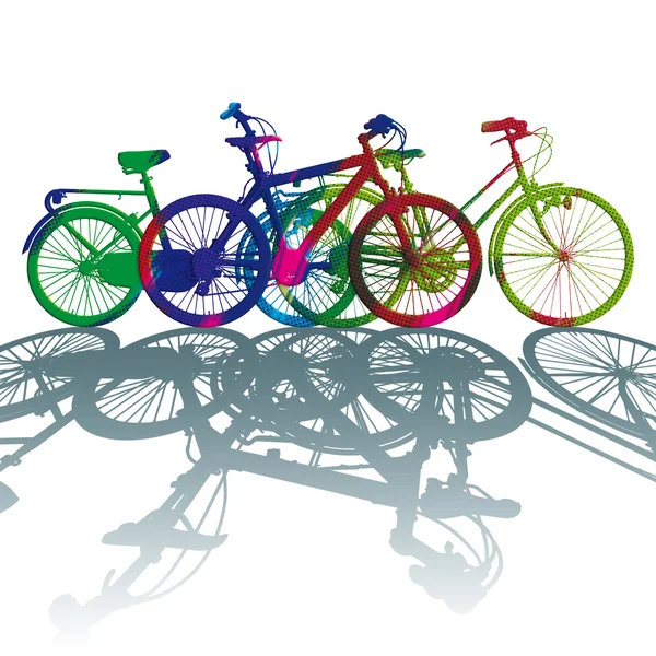 Иллюстрация Контур Точка Цвет Велосипеда — стоковое фото