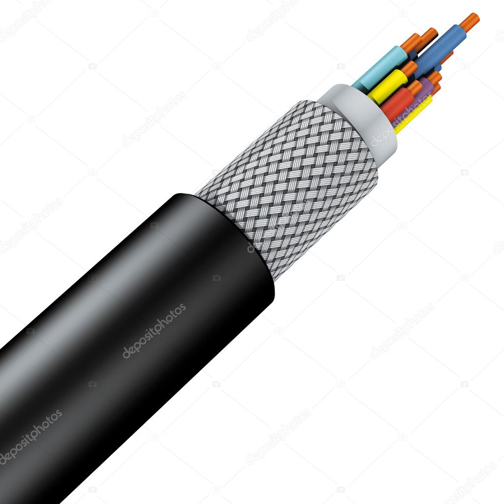 Armoured braid cable