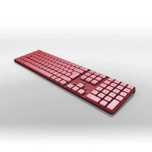 लाल कंप्यूटर कीबोर्ड — स्टॉक फ़ोटो, इमेज