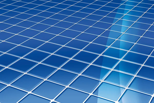 stock image 3d rendering illustration, blue tiles on white background