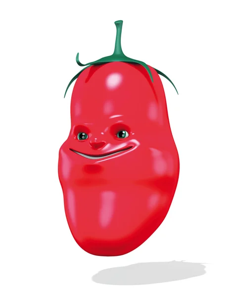 渲染微笑红番茄 — 图库照片
