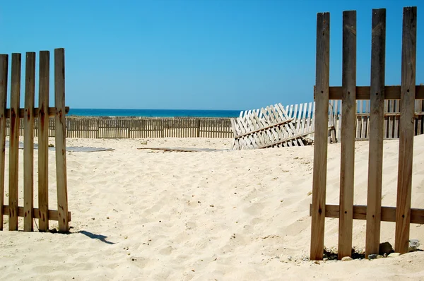 stock image Fence beach