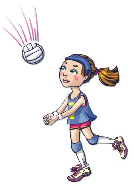 Volleyball girl clipart