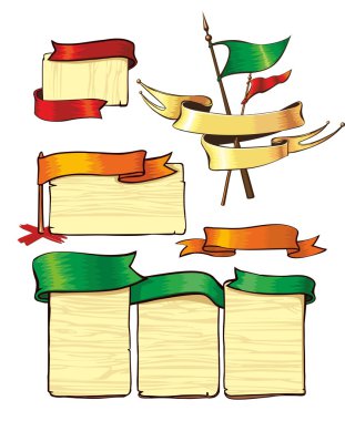 işaretler, bayraklar ve şeritler