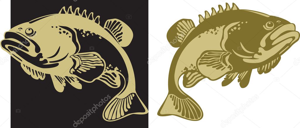 Vector illustration of a decorative fish