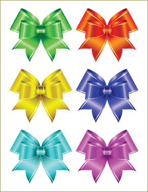 Set of colored ribbons clipart