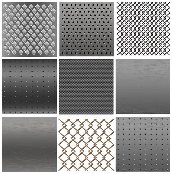 Set texture de fer — Image vectorielle