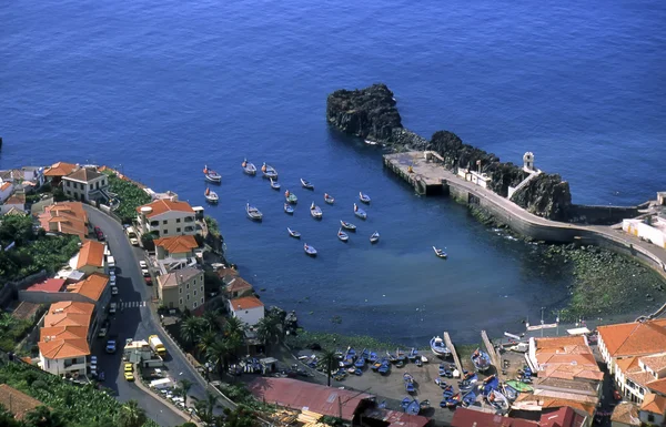 stock image View of the port of Camara de Lobos in the island of Madeira, Portugal