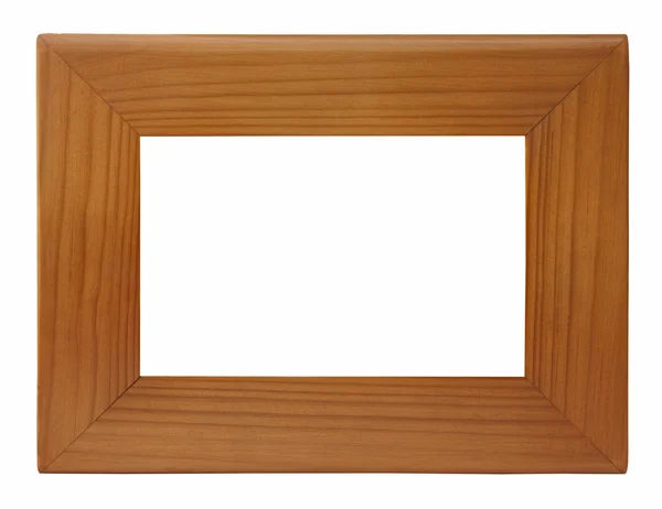 Houten photo frame (met uitknippad) — Stockfoto