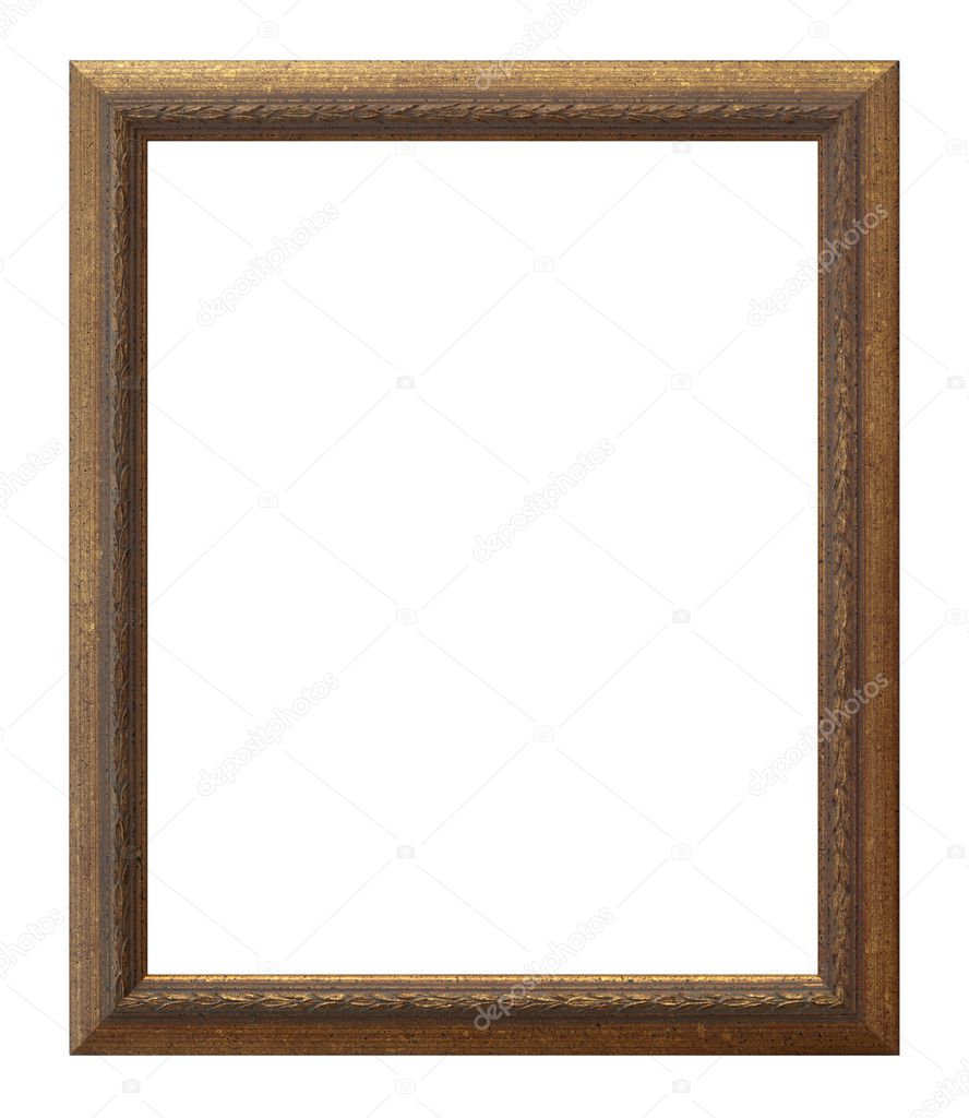 Wooden photo frame (with clipping path)