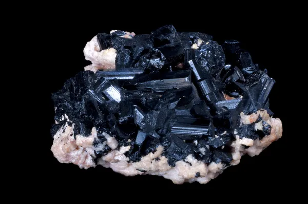 Чёрный турмалиновый камень — стоковое фото