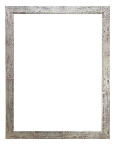 Деревянная рамка из серебра — стоковое фото