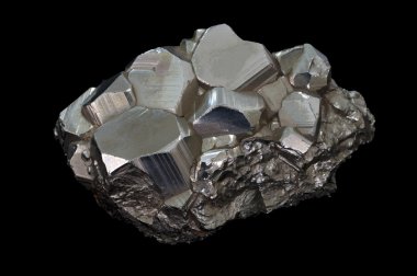 Pyrite mineral stone clipart