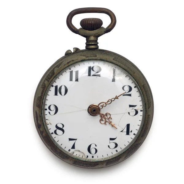 Reloj de bolsillo (aislado con la ruta de recorte ) — Foto de Stock