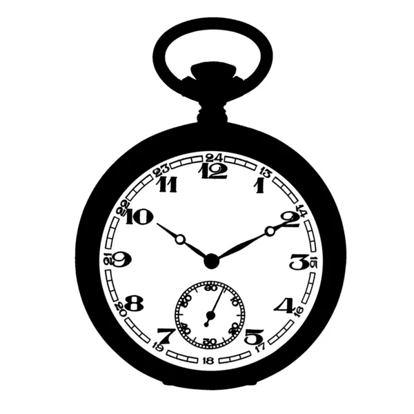 Старые Карманные Часы Времени Изолированные Обрезанием Пути — стоковое фото