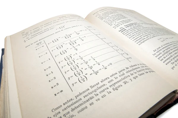 stock image Algebraic old math book