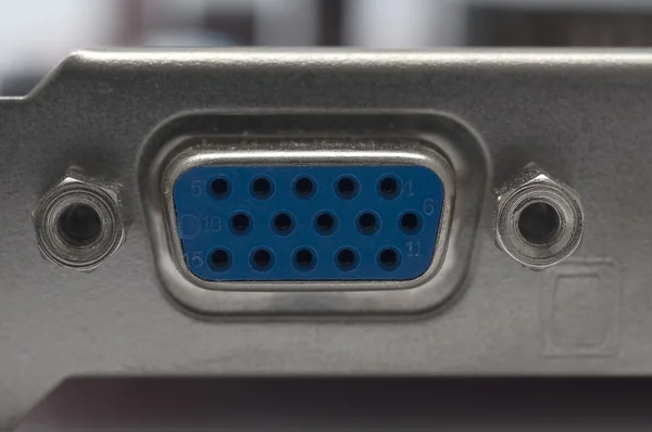 VGA card connection — Stock Photo, Image