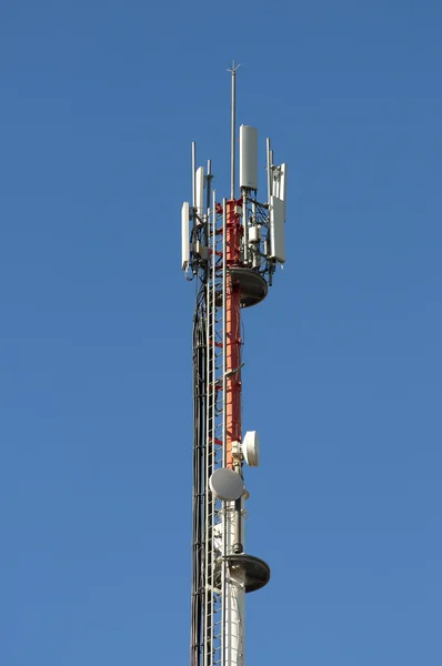 stock image Mobile phone antenna tower with lightning rod
