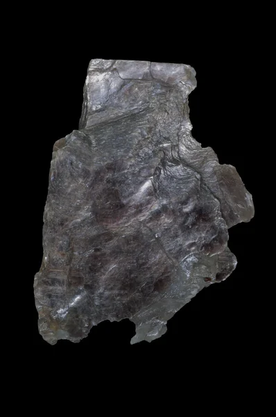 白云母 也就是所谓的普通云母 云母或钾云母 是一种层状硅酸盐矿物 铝和钾 在黑色背景中孤立 — 图库照片