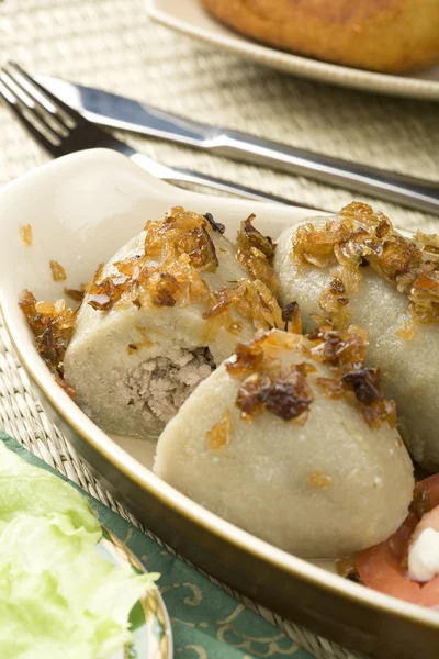 Lithuanian Stuffed Potato Dumplings — Stock Photo, Image