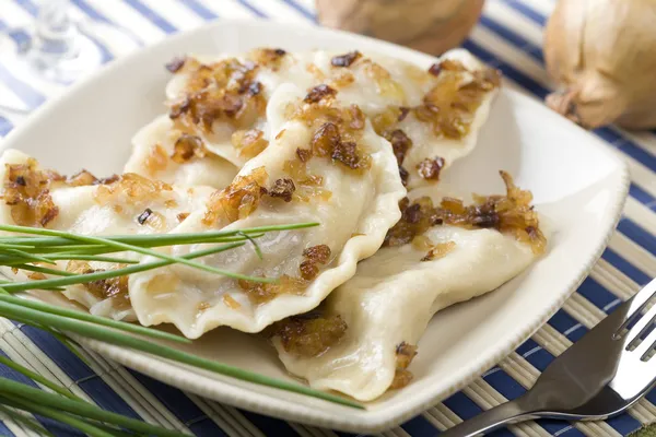 Traditional dumplings, pierogi — Stock Photo, Image