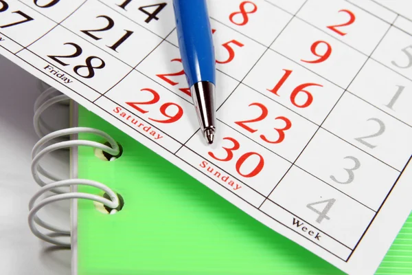 stock image Pen and calendar