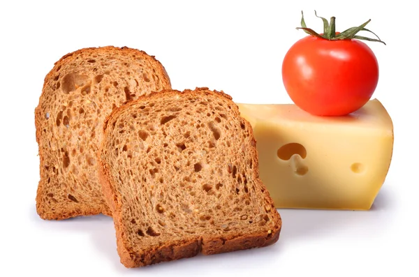 Bread Cheese Tomato — Zdjęcie stockowe