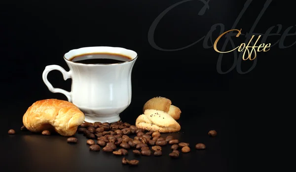 Кофе и круассаны — Stock Photo, Image