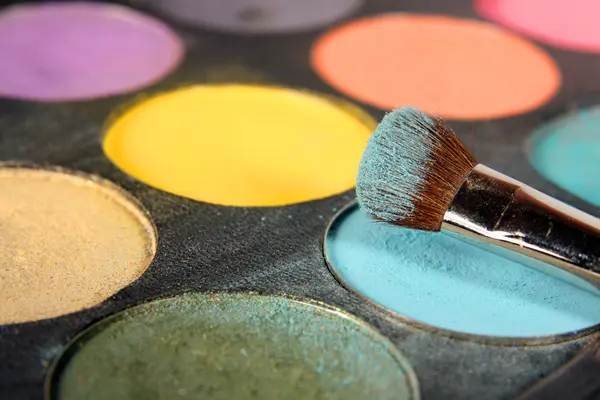 stock image Brush in mineral make-up