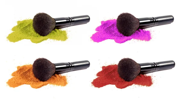 stock image Brush in mineral make-up