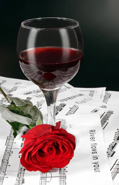 Заметки Вино Розы — стоковое фото