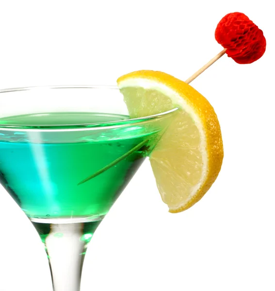 stock image Green cocktail on white