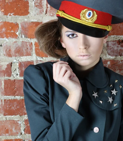 Glamour Poliskvinna — Stockfoto