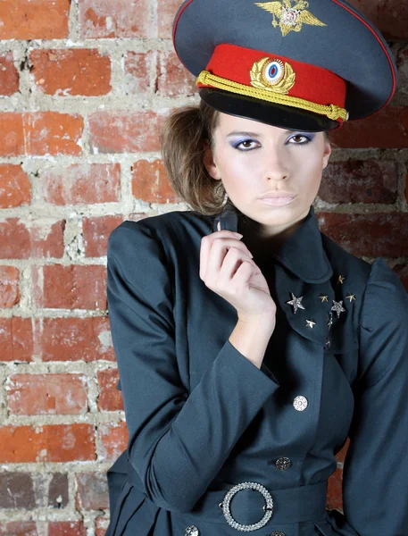 Glamour poliskvinna — Stockfoto
