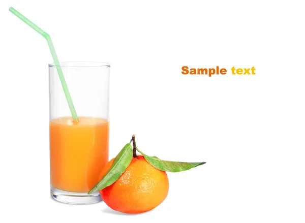 stock image Tangerine juice and tangerine