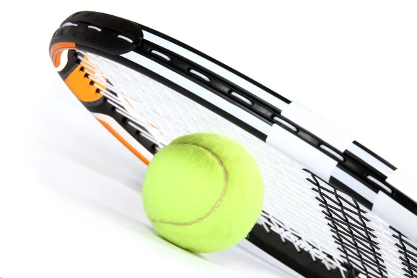 Tennis Racket Ball White — Stock Photo, Image