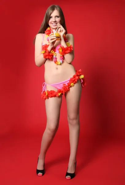 Aloha Bikini Dziewczynka — Zdjęcie stockowe