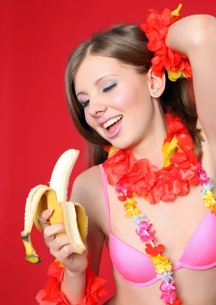 Aloha Bikini Girl — Stock Photo, Image