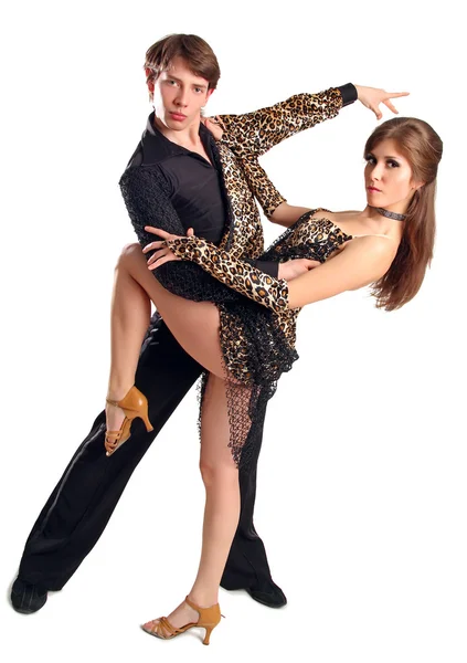 Танцоры латинских танцев — Φωτογραφία Αρχείου