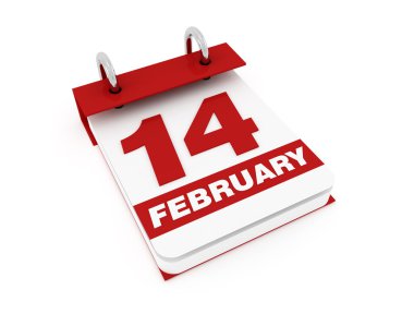 Valentine's day calendar clipart