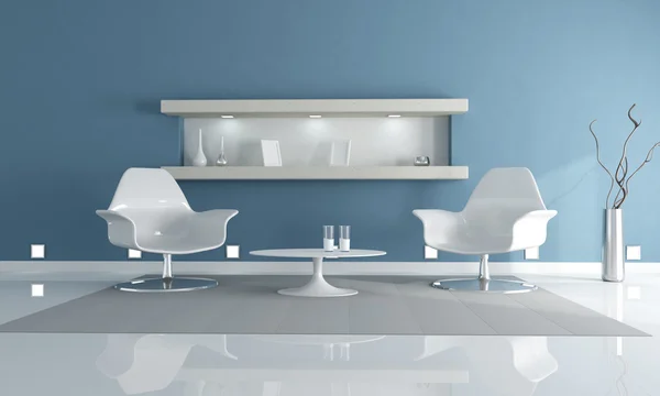 Clear blue realx lounge — Stock Photo, Image