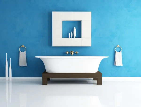 Baño azul — Foto de Stock
